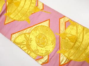 アンティーク　菱に鼓・糸巻き模様織り出し袋帯（材料）